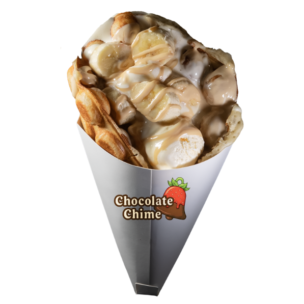 Bubble Waffle - Peanut Butter Banana